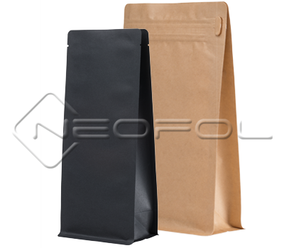 Aluminiumfreie Flachbodenbeutel aus Kraftpapier