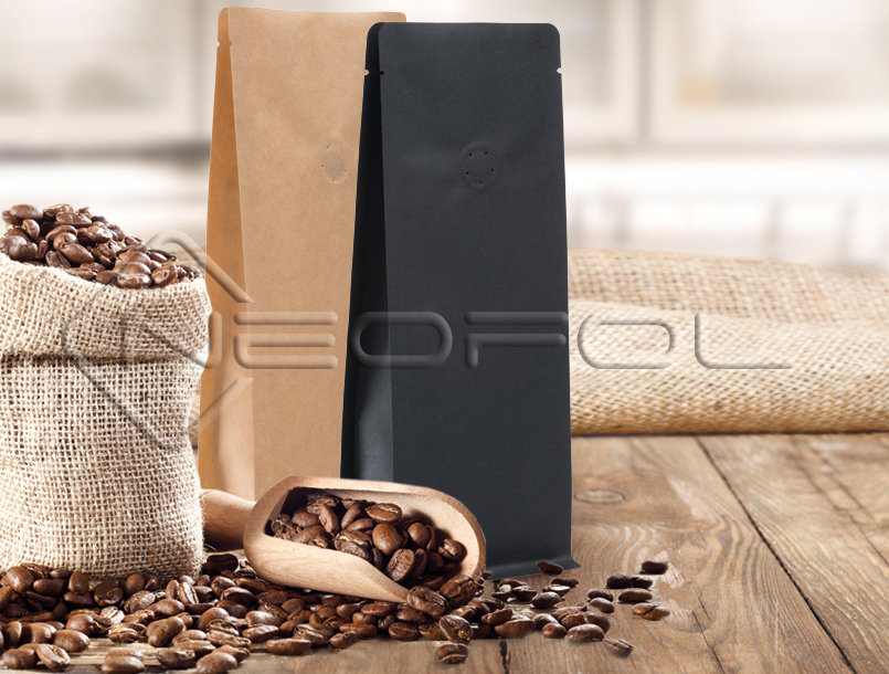 Flachbodenbeutel für Kaffee